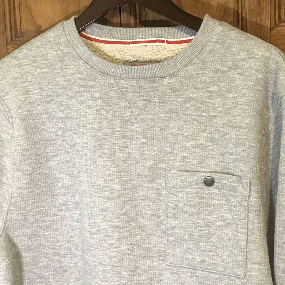 Coleman Light Heather Gray Crewneck Sweatshirt with Snap Pocket